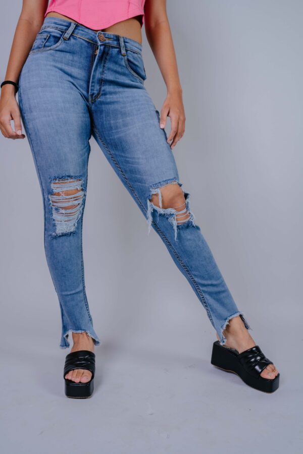 Urban Edge Mid Rise Ripped Skinny Jeans