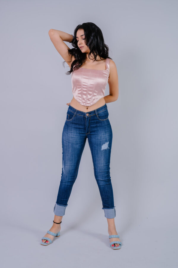 Blue Skies Folded Skinny Jeans